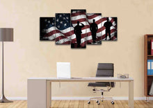Load image into Gallery viewer, The Salute #6 - Army Rangers- Military Art- Rustic American Flag- Patriotic Wall Art- Navy Seals- Army Wall Decor- US Marines