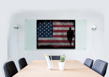 Load image into Gallery viewer, Rustic American Flag with Soldiers #2 - Army Rangers- Military Art- Patriotic Wall Art- Navy Seals- Army Wall Decor- US Marines- Canvas