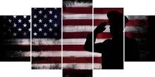 Load image into Gallery viewer, The Salute #1 - Army Rangers- Military Art- Rustic American Flag- Patriotic Wall Art- Navy Seals- Army Wall Decor- US Marines