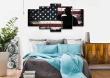 Load image into Gallery viewer, The Salute #2 - Army Rangers- Military Art- Rustic American Flag- Patriotic Wall Art- Navy Seals- Army Wall Decor- US Marines