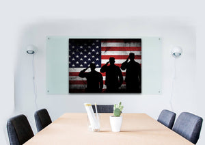 The Salute #4 - Army Rangers- Military Art- Rustic American Flag- Patriotic Wall Art- Navy Seals- Army Wall Decor- US Marines