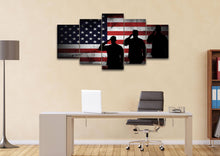 Load image into Gallery viewer, The Salute #4 - Army Rangers- Military Art- Rustic American Flag- Patriotic Wall Art- Navy Seals- Army Wall Decor- US Marines