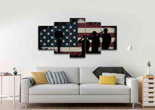 Load image into Gallery viewer, The Salute #5 - Army Rangers- Military Art- Rustic American Flag- Patriotic Wall Art- Navy Seals- Army Wall Decor- US Marines