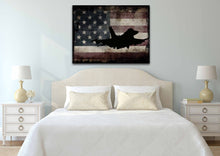 Load image into Gallery viewer, Navy Army Fighter Pilot #2 - Jet - Military Art- Rustic American Flag- Patriotic Wall Art- Airplane- Navy Pilot Wall Decor-