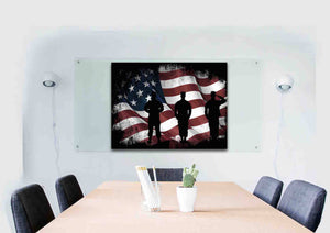 The Salute #6 - Army Rangers- Military Art- Rustic American Flag- Patriotic Wall Art- Navy Seals- Army Wall Decor- US Marines