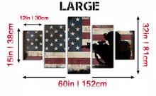 Load image into Gallery viewer, American Flag and 2nd Amendment #5 Wall Art Canvas - Army Rangers- Military Art- Patriotic Wall Art- Navy Seals- Army Wall Decor- US Marines