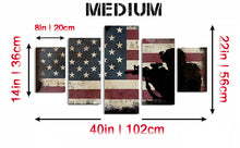 Load image into Gallery viewer, American Flag and 2nd Amendment #4 Wall Art Canvas - Army Rangers- Military Art- Patriotic Wall Art- Navy Seals- Army Wall Decor- US Marines