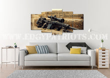 Load image into Gallery viewer, American Flag and 2nd Amendment #5 Wall Art Canvas - Army Rangers- Military Art- Patriotic Wall Art- Navy Seals- Army Wall Decor- US Marines