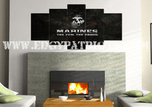 Load image into Gallery viewer, US Marines &#39;The Few, The Proud&#39; Wall Art Canvas - Army Rangers- Military Art- Patriotic Wall Art- Navy Seals- Army Wall Decor- US Marines