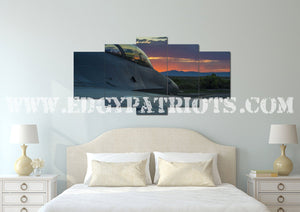 Fighter Jet at Sunset Military Wall Art - Army Rangers- Military Art- Patriotic Wall Art- Navy Seals- Army Wall Decor- US Marines