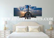 Load image into Gallery viewer, US Navy Destroyer - Army Rangers- Military Art- Patriotic Wall Art- Navy Seals- Army Wall Decor- US Marines- Home Canvas