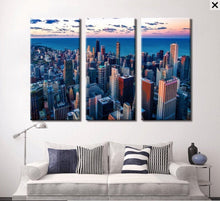 Load image into Gallery viewer, Chicago Wall Art Canvas Chicago Skyline Chicago Print Art Chicago Poster