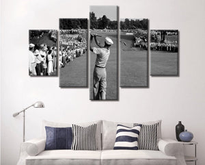 Ben Hogan Famous Golf Shot Icon Canvas Wall Art Print