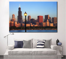 Load image into Gallery viewer, Chicago Skyline Chicago Wall Art Canvas Chicago Print Art Chicago Poster