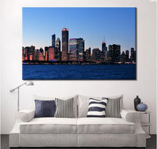 Load image into Gallery viewer, Chicago Skyline Night Chicago Wall Art Canvas Chicago Print Art Chicago Poster