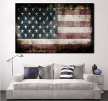 Load image into Gallery viewer, American Flag Decor | American Flag Art | Canvas Wall Art Poster Print | Rustic American Flag