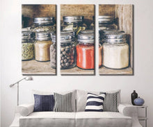 Load image into Gallery viewer, Kitchen Wall Art | Kitchen Canvas Wall Art | Kitchen Prints | Kitchen Artwork | Glass Jar