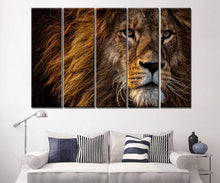 Load image into Gallery viewer, Close Up Lion Canvas Wall Art Set