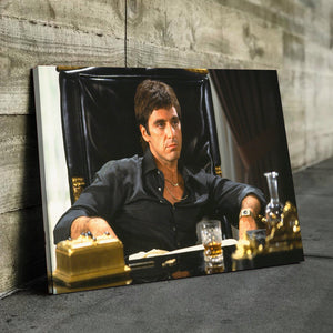 Scarface Poster | Scarface Movie Poster | Tony Montana Poster Framed Canvas Art Wall
