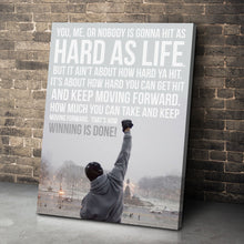 Load image into Gallery viewer, Rocky Movie Poster Rocky Balboa Quote Movie Canvas Wall Art Framed Print Poster - Various Sizes