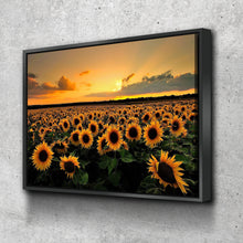 Load image into Gallery viewer, Sunflower Canvas Painting | Sunflower Canvas Wall Art | Sunflower Wall Decor Print | Living Room Bedroom Wall Decor