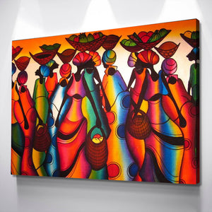 African Art Canvas-African Woman Colorful Abstract Art Poster/Printed Picture Wall Art Decoration POSTER or CANVAS READY to Hang