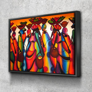 African Art Canvas-African Woman Colorful Abstract Art Poster/Printed Picture Wall Art Decoration POSTER or CANVAS READY to Hang
