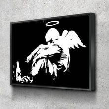 Load image into Gallery viewer, Drunk Angel Fallen Angel Banksy Print Banksy Poster Banksy Art Canvas Wall Art Ready to Hang Canvas