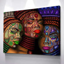 Load image into Gallery viewer, African Wall Art | Abstract African art | Canvas Wall Art | Three African Women Abstract