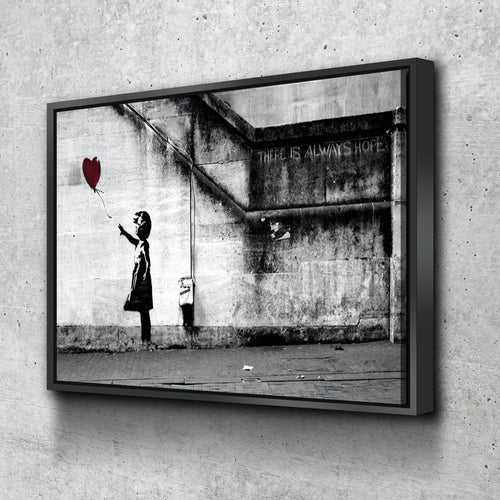 Banksy Prints | Banksy Canvas Art | Banksy Prints for Sale | BANKSY Balloon Girl There Is Always Hope Reproduction | Canvas Wall Art