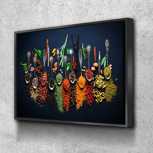 Kitchen Wall Art | Kitchen Canvas Wall Art | Kitchen Prints | Kitchen Artwork | Spoon Spices