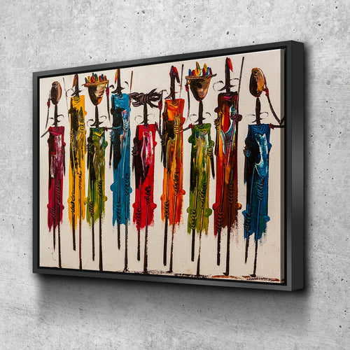 African Wall Art | Abstract African art | Canvas Wall Art | Group Tribe Abstract