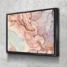 Load image into Gallery viewer, Pink Marble Wall Art, Abstract Marbling, Gold Abstract Wall Art, Gold Marble Print, Marble Artwork Print, Large Wall Art, Marble Wall Decor