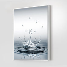 Load image into Gallery viewer, Heart Drop Splash Bathroom Wall Art | Bathroom Wall Decor | Bathroom Canvas Art Prints | Canvas Wall Art