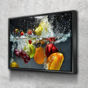 Kitchen Wall Art | Kitchen Canvas Wall Art | Kitchen Prints | Kitchen Artwork | Fruit Splash