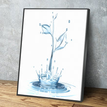 Load image into Gallery viewer, White Leaf Splash Portrait Bathroom Wall Art | Bathroom Wall Decor | Bathroom Canvas Art Prints | Canvas Wall Art