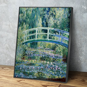 Claude Monet&#39;s Water Lilies and Japanese Bridge Print | Canvas Wall Art Reproduction