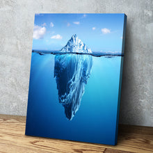 Load image into Gallery viewer, Iceberg Glacier Motivational Portrait Bathroom Wall Art | Living Room Wall Art | Bathroom Wall Decor | Bathroom Canvas Art Prints | Canvas W