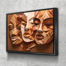 Load image into Gallery viewer, African American Wall Art | African Canvas Art | Canvas Wall Art | Black History Month Women Faces Canvas Art v3