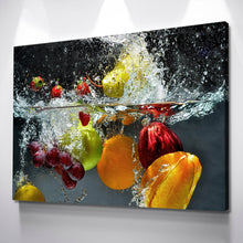 Load image into Gallery viewer, Kitchen Wall Art | Kitchen Canvas Wall Art | Kitchen Prints | Kitchen Artwork | Fruit Splash