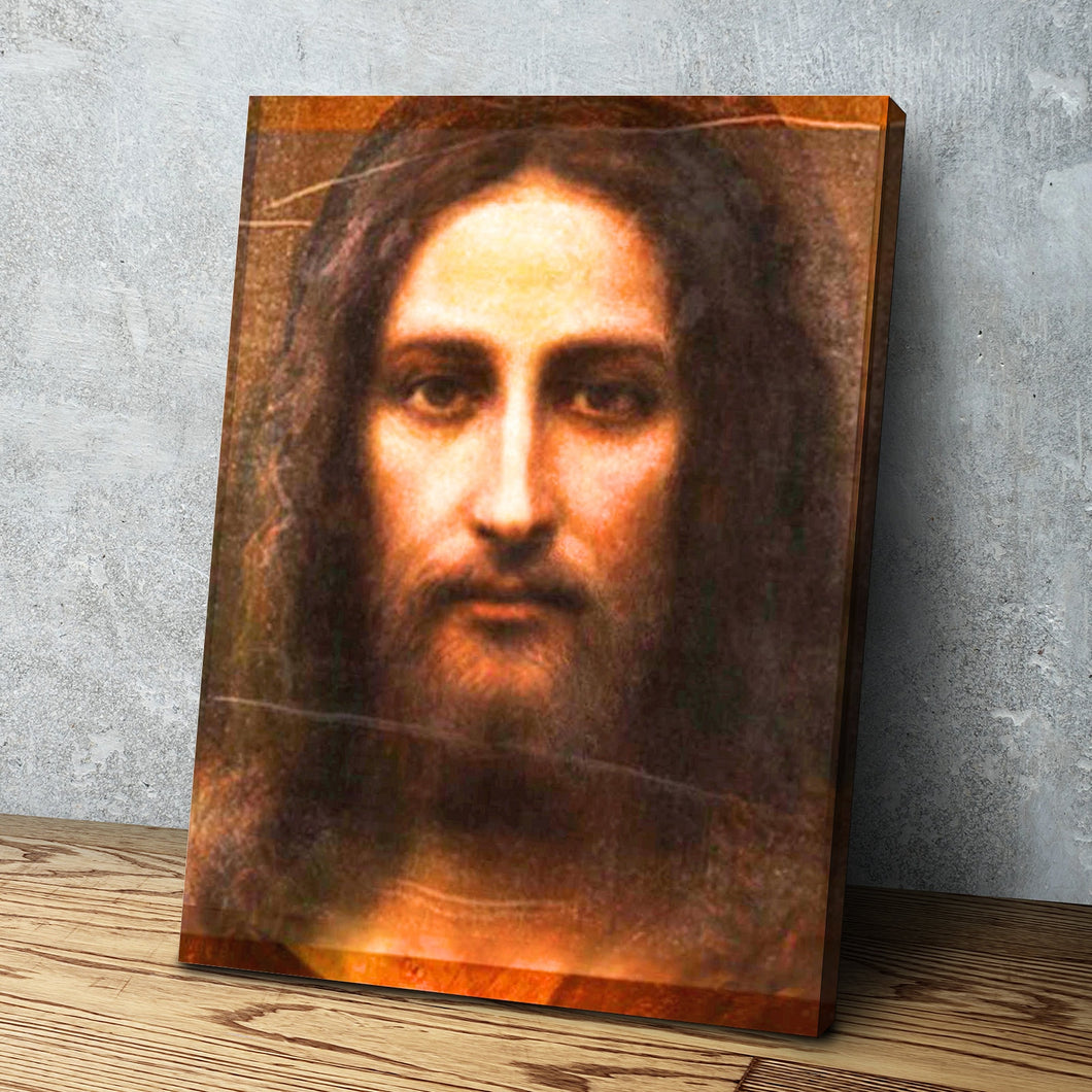 Real Face of Jesus Christ | Jesus Christ Picture | Christian Jesus Face Shroud of Turin Catholic 9995 | Christian Canvas Wall Art