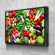 Load image into Gallery viewer, Kitchen Wall Art | Kitchen Canvas Wall Art | Kitchen Prints | Kitchen Artwork | Fresh Organic Vegetables