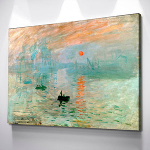 Claude Monet Impression Sunrise Print Canvas Wall Art Reproduction