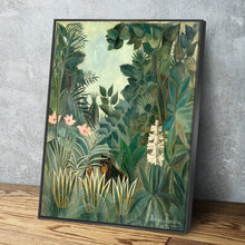 Load image into Gallery viewer, The Equatorial Jungle by Henri Rousseau Print Reproduction | Canvas Wall Art Print Poster