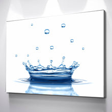 Load image into Gallery viewer, Water Crown Landscape Bathroom Wall Art | Bathroom Wall Decor | Bathroom Canvas Art Prints | Canvas Wall Art