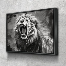 Load image into Gallery viewer, Lion Wall Art | Lion Canvas | Living Room Bedroom Canvas Wall Art Set | Black and White Lion Roar Stylized
