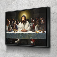 Load image into Gallery viewer, African American Wall Art | African Canvas Art | Canvas Wall Art | Black Jesus Last Supper v6