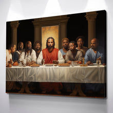 Load image into Gallery viewer, African American Wall Art | African Canvas Art | Canvas Wall Art | Black Jesus Last Supper v4