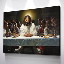 Load image into Gallery viewer, African American Wall Art | African Canvas Art | Canvas Wall Art | Black Jesus Last Supper v6