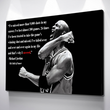 Load image into Gallery viewer, MJ Poster | MJ Motivational Quote Poster | Canvas Wall Art